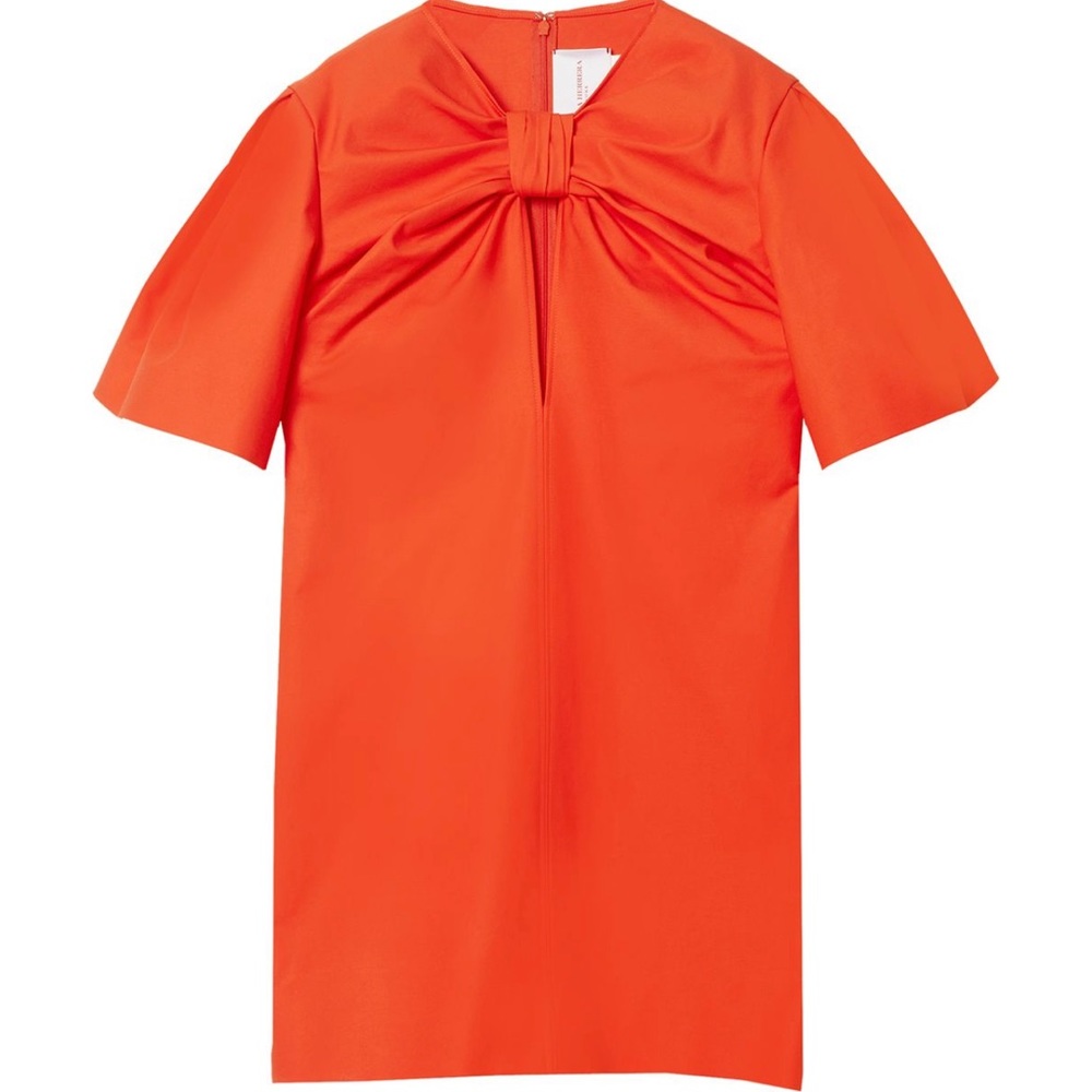 Carolina Herrera Orange Bow Dress